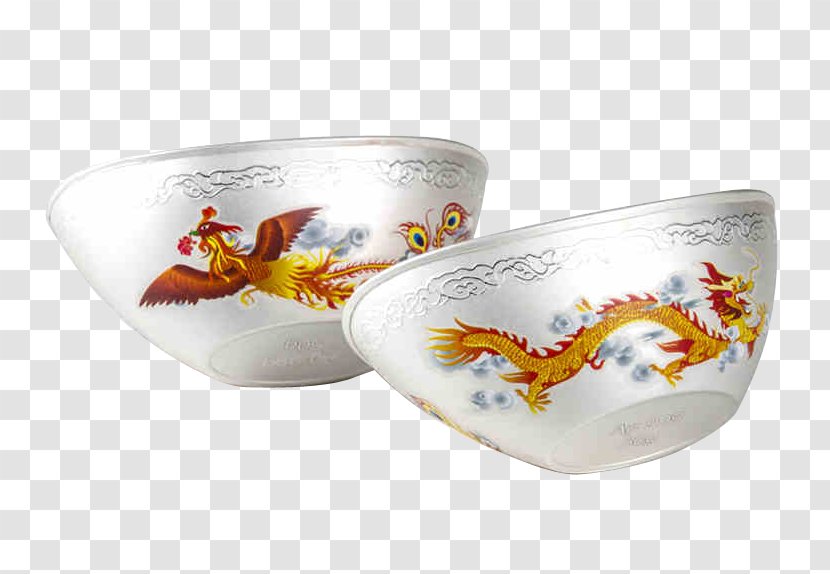 Sycee Silver Ingot - Tableware - Dragon And Phoenix Ingots Transparent PNG