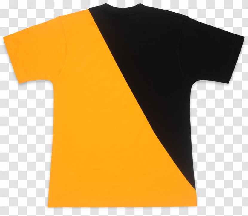 T-shirt Shoulder Black And Yellow Sleeve Cotton Transparent PNG