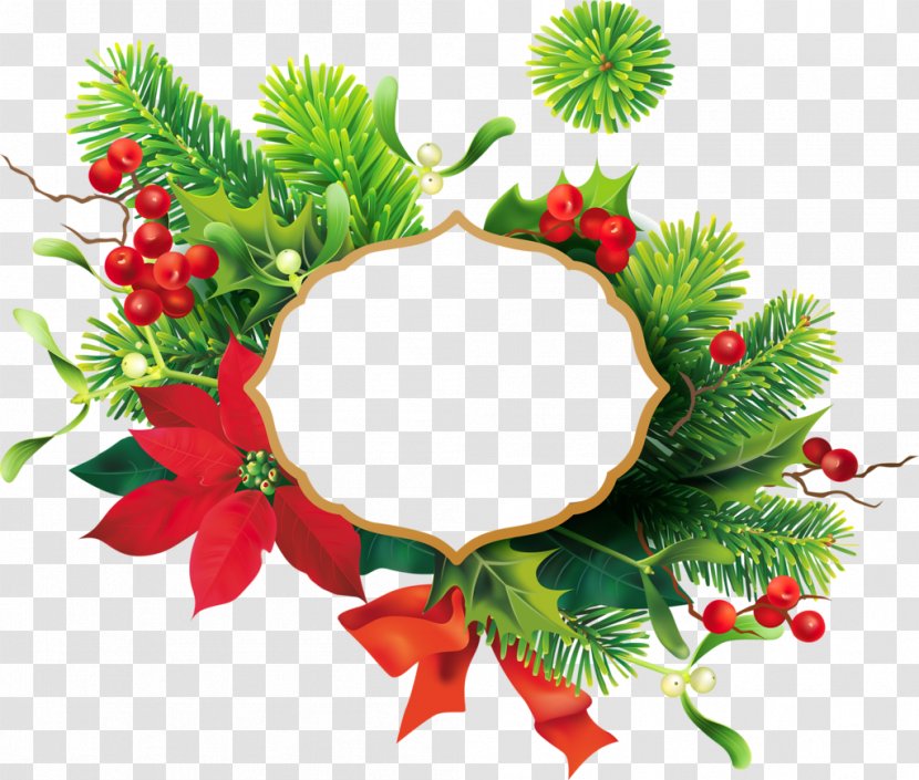 Christmas Decoration Clip Art - Evergreen - Frame Material Transparent PNG