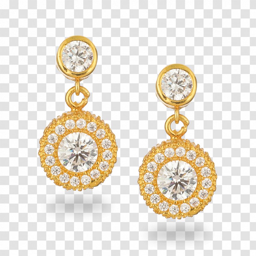 Earring Jewellery Cubic Zirconia Gold Transparent PNG