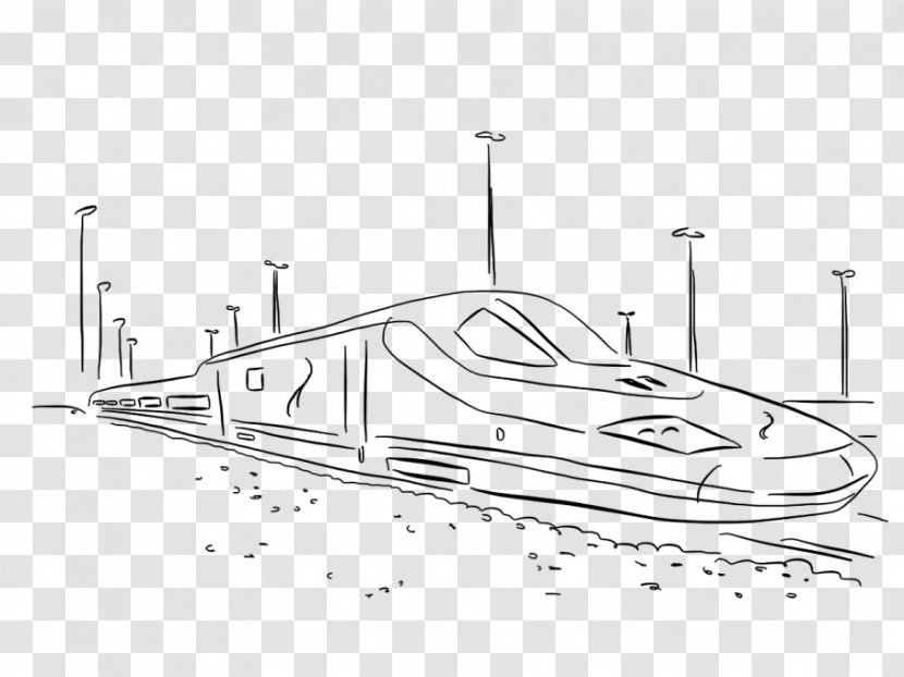 Boating Naval Architecture Plant Community Sketch - Black And White - Boat Transparent PNG