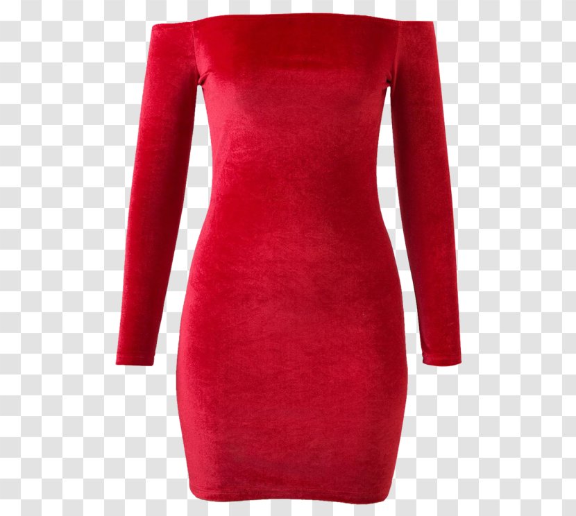 Velvet Red Dress Clothing Sleeve - Tree - Gloves Transparent PNG
