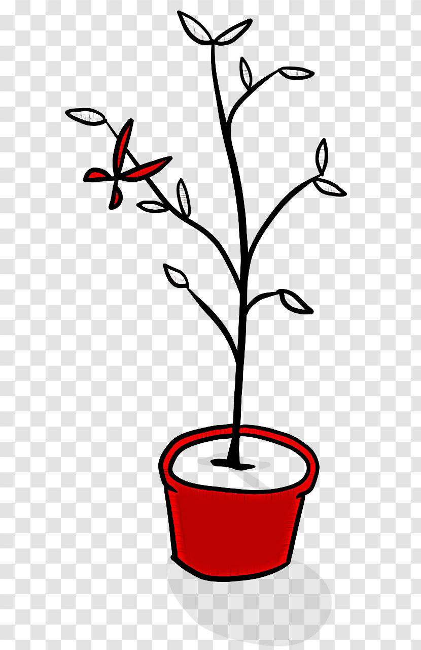 Plant Stem Line Art Flower Tree Flora Transparent PNG