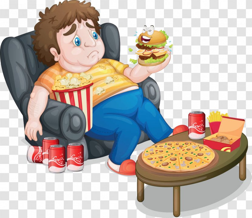 Childhood Obesity Overweight Disease - Adipose Tissue - A Fat Man Sitting On Sofa Eating Something Transparent PNG