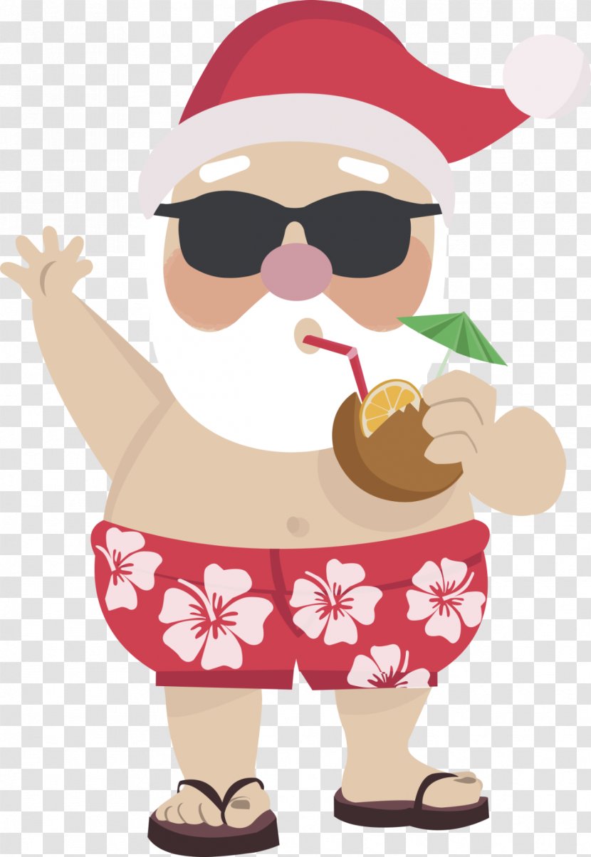 Santa Claus Christmas Day Decoration Party Tree - Summer - Bank Transparent PNG
