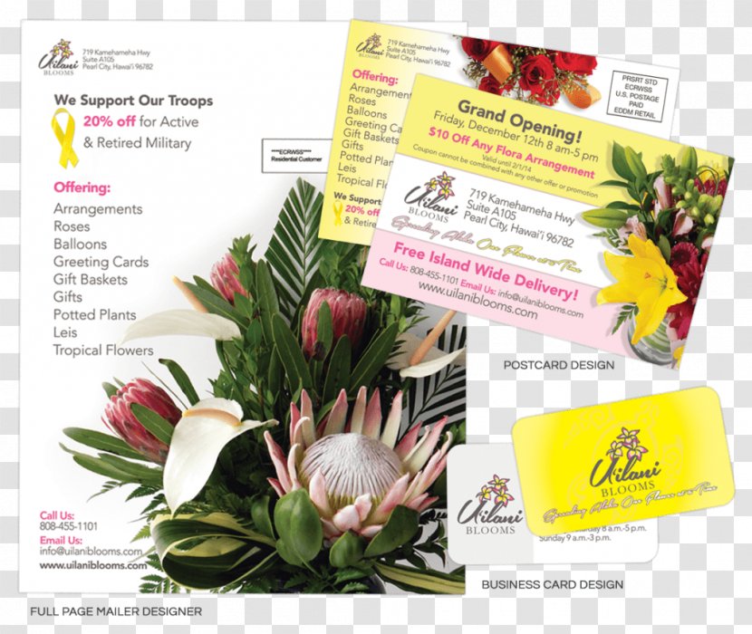Floral Design Graphic Web Designer - Target Market - Flower Business Card Transparent PNG