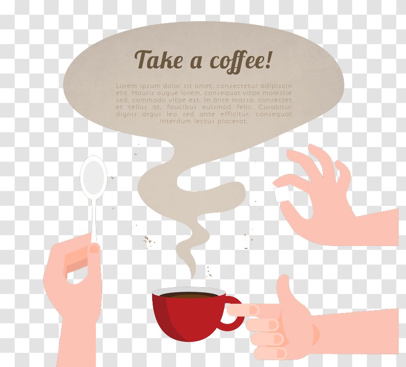 Coffee Cafe Sugar - Cartoon - Arm Transparent PNG