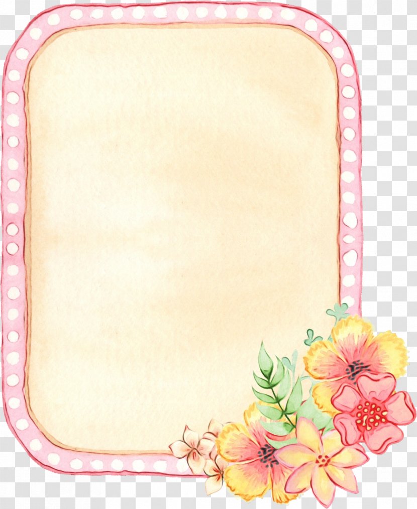 Watercolor Floral Background - Pink - Design Transparent PNG