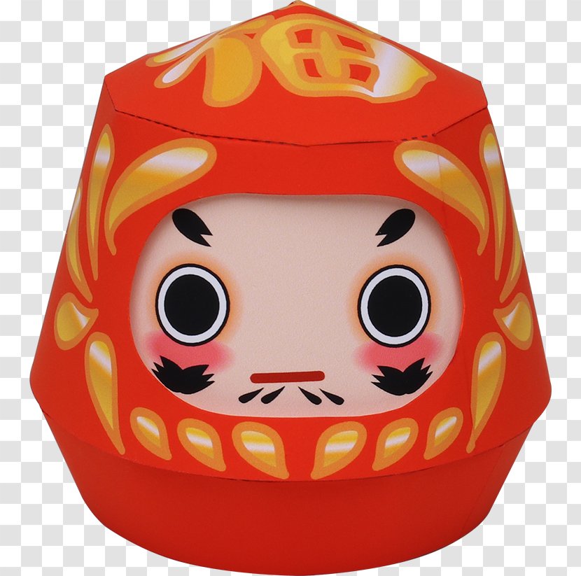 Paper Model Daruma Doll 厌胜物 - Manekineko Transparent PNG