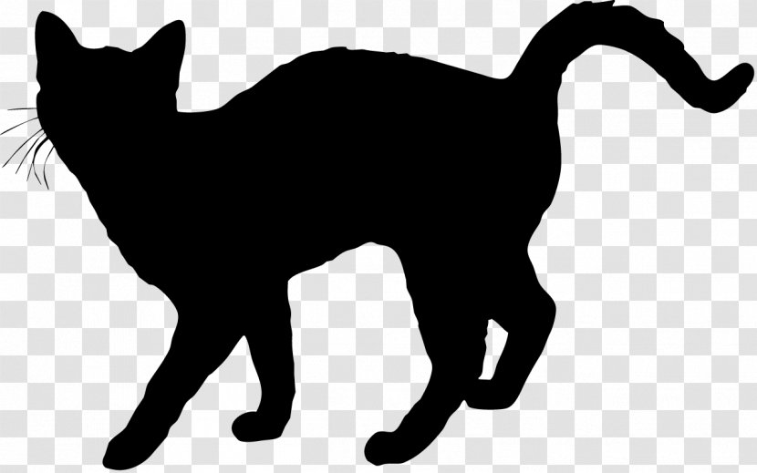 Cat Drawing Silhouette Clip Art - Black Transparent PNG