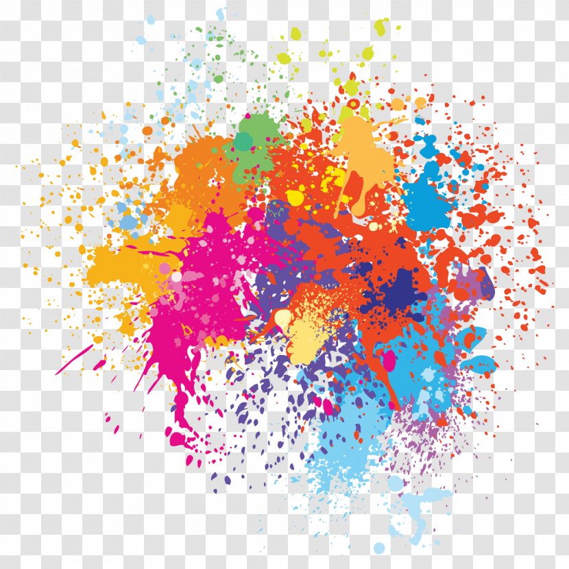 Watercolor Painting Illustration - Splash - Color Spray Painted Transparent PNG