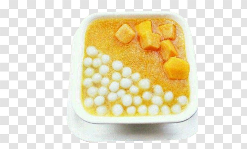 Ice Cream Juice Mango Pomelo Sago Vegetarian Cuisine Milk - Silhouette - Yogurt Transparent PNG