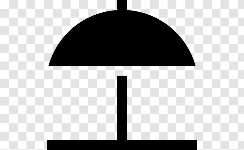 Beach Umbrella - Black - And White Transparent PNG