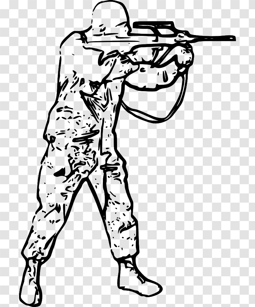 Soldier Drawing Line Art Clip - Fictional Character Transparent PNG