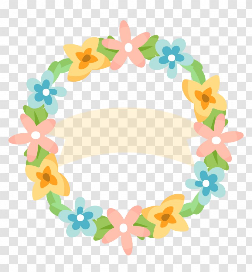 Flower Borders And Frames Image Drawing - Hair Accessory - Floral Wreath Transparent PNG