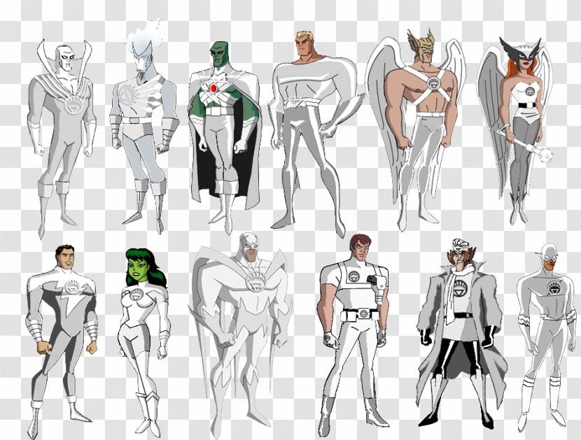 Green Lantern Corps Hal Jordan White Black Indigo Tribe - Cartoon - STYLE Transparent PNG