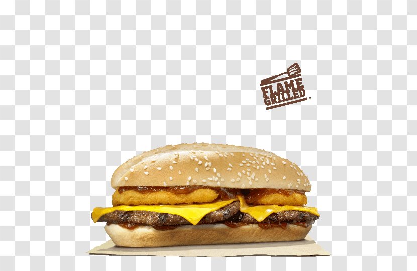 Hamburger Whopper Big King Cheeseburger Barbecue - Burger Food Menu Best Transparent PNG
