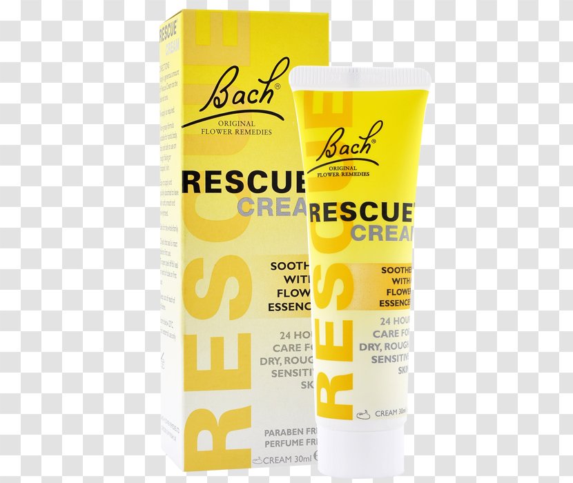Bach Rescue Cream Lotion Sunscreen Flower Remedies - Skin Care Transparent PNG