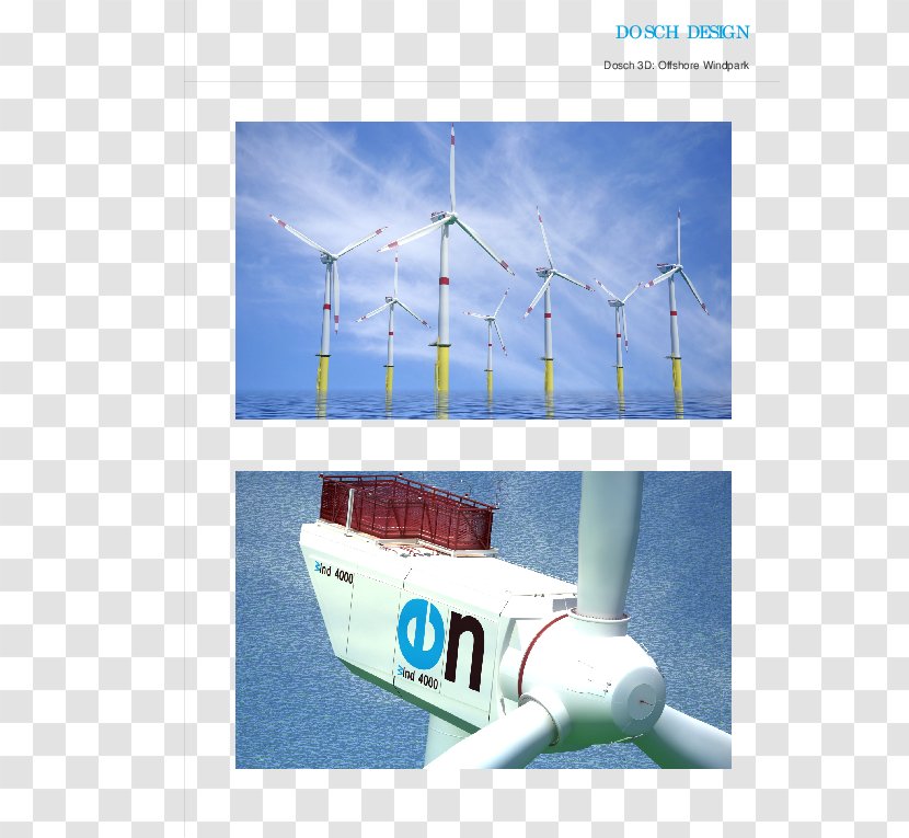 Wind Turbine Farm Offshore Power Windmill - Energy Transparent PNG