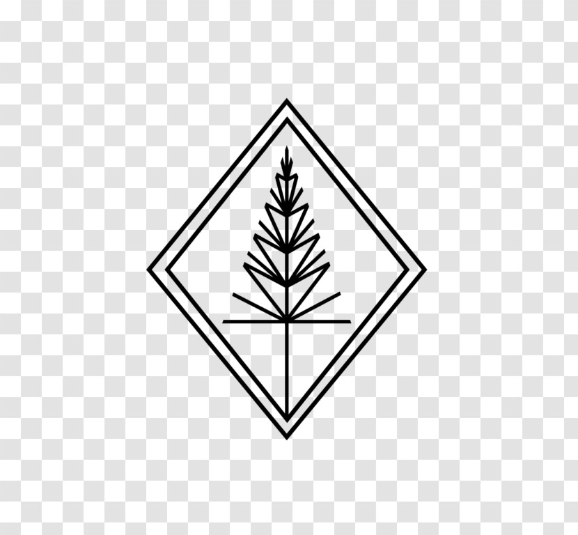 Leaf Line Triangle Tree Logo Transparent PNG