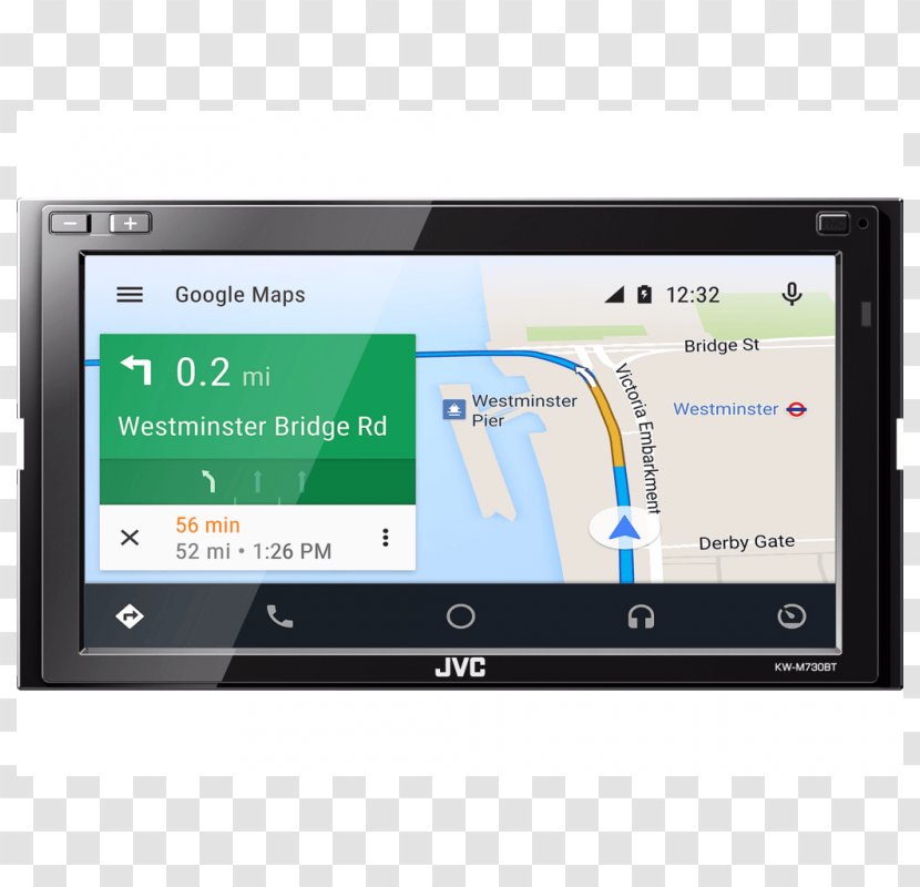 Vehicle Audio JVC KW-M730BT KW-M740BT ISO 7736 Android Auto - Portable Media Player - Car Transparent PNG