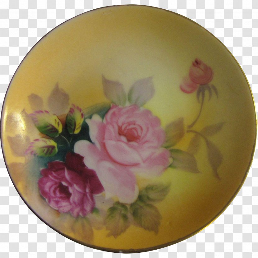 Plate Tea Set Porcelain Caddy - Rose Transparent PNG
