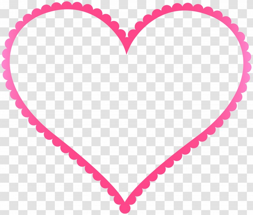 Picture Frame Heart - Pink Border Transparent Clip Art Transparent PNG