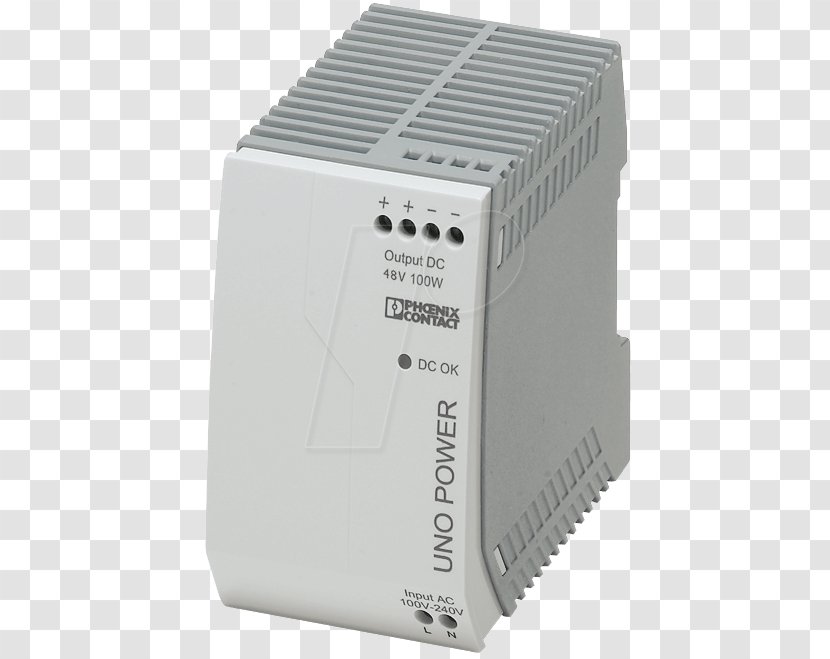 Power Supply Unit Converters DIN Rail Phoenix Contact AC Adapter - Acdc Receiver Design - Din Transparent PNG