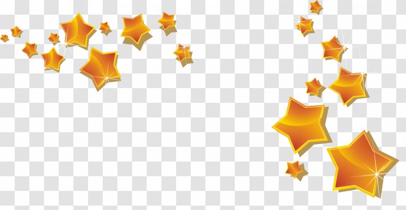 Happy Birthday To You Computer File - Orange - Gold Stars Transparent PNG
