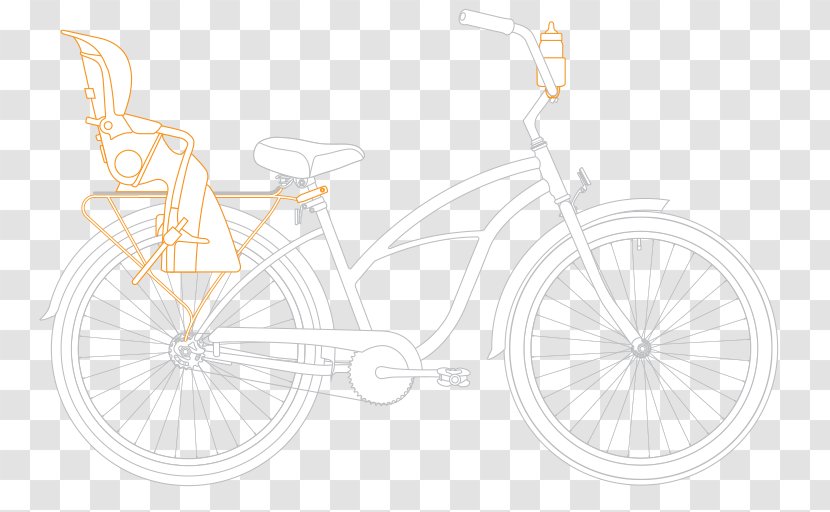 Bicycle Wheels Frames Hybrid Road Sketch - Beach Child Transparent PNG