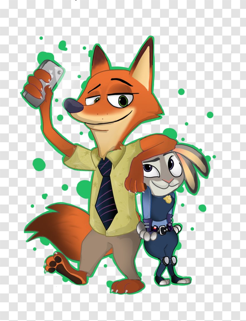 Nick Wilde YouTube Drawing Fan Art - Flower - Youtube Transparent PNG