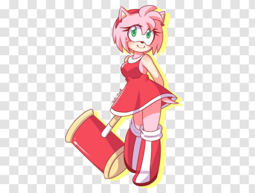 Amy Rose Sonic The Hedgehog Forces Fighters Sticker - Cartoon - Reina Aleena Transparent PNG