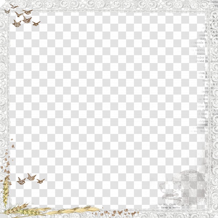 Picture Frames Clip Art - Border - Butterfly Frame Wheat Transparent PNG