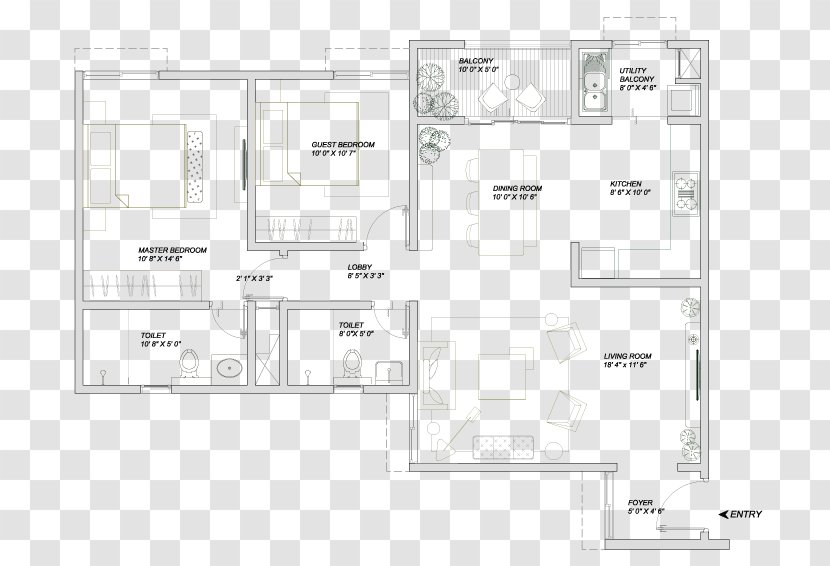 Floor Plan Whitefield, Bangalore Assetz Property Group Marq House - Real Estate Balcony Transparent PNG