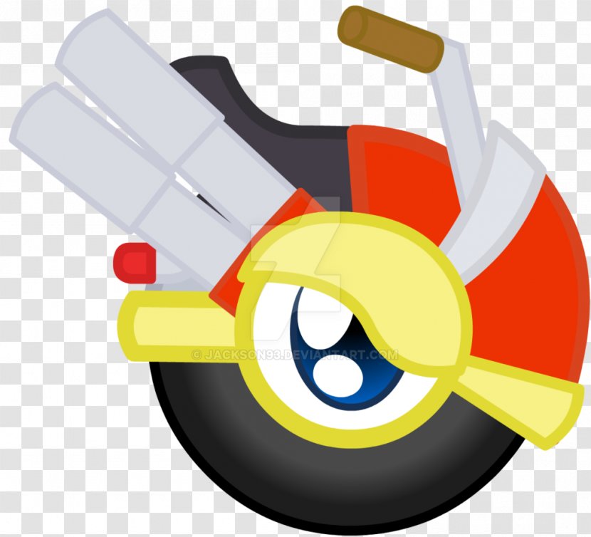 Wheelie Bike Kirby Waddle Dee HAL Laboratory - Yellow - Jack Transparent PNG