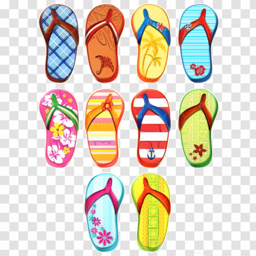 Flipflops - Drawing Clothing Transparent PNG