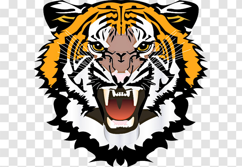 Tiger Bengal Tiger Roar Wildlife Head Transparent PNG