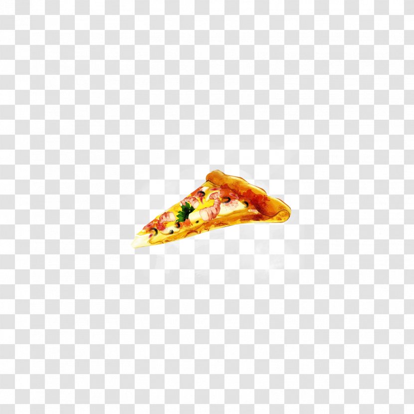 Yellow Triangle Pattern - Seafood Pizza Transparent PNG