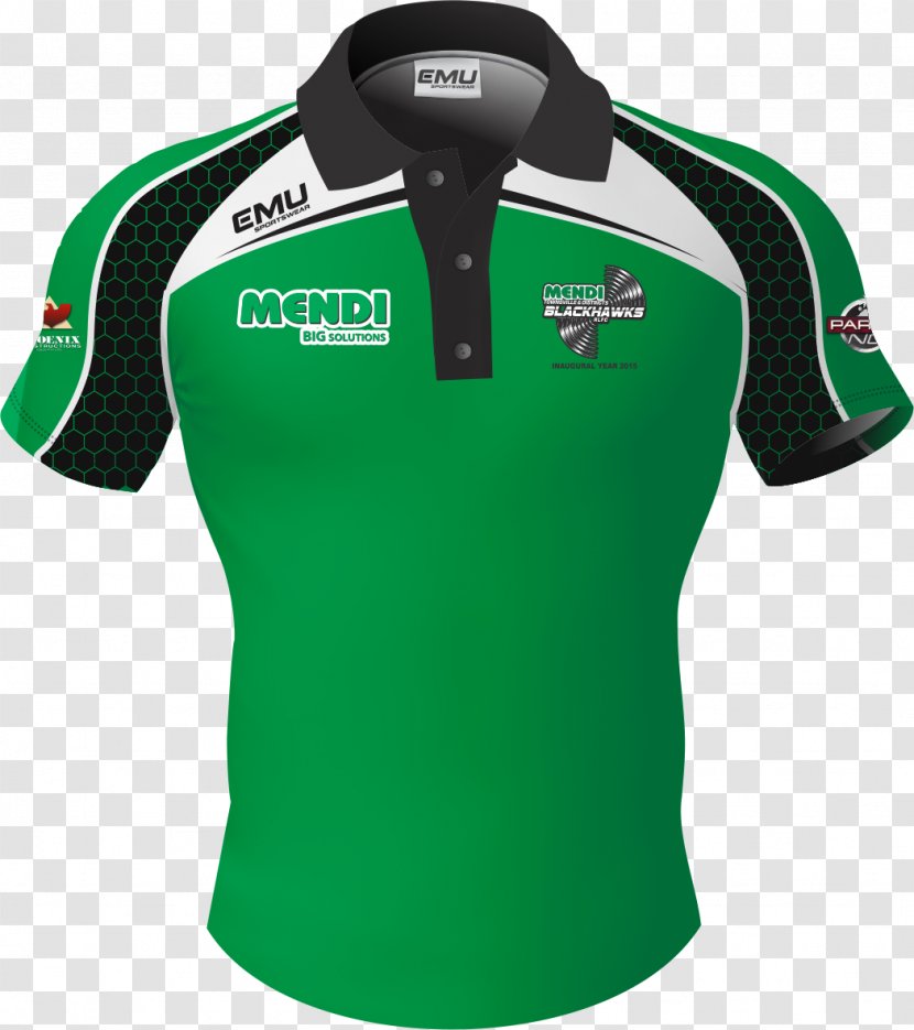 Jersey Townsville Blackhawks T-shirt Polo Shirt - Logo - Black Transparent PNG