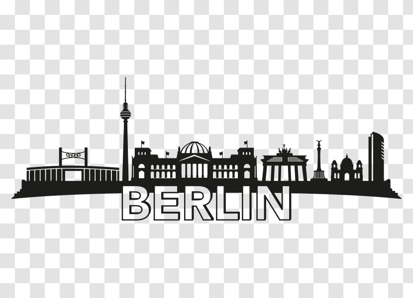 Skyline Fernsehturm Wall Decal Olympiastadion Berlin Silhouette - Victory Column Transparent PNG