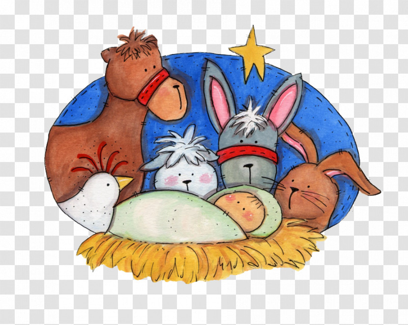 Cartoon Nativity Scene Transparent PNG