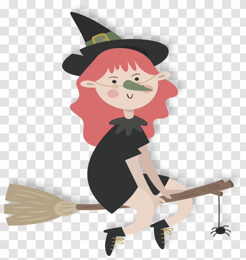 Witchs Broom Boszorkxe1ny - Flower - A Witch On Transparent PNG