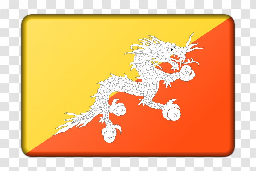 Flag Of Bhutan Druk Symbol - Fictional Character Transparent PNG