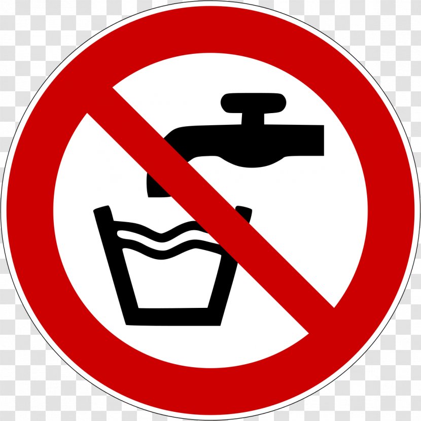 Drinking Water Sign Sticker - Trademark - Prohibition Of Parking Transparent PNG