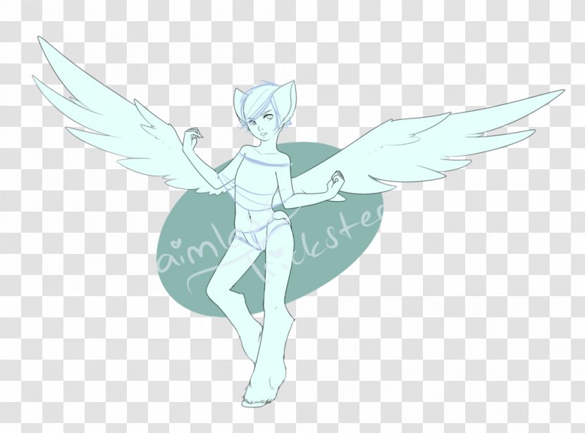 Fairy Feather Angel M Sketch - Tree Transparent PNG