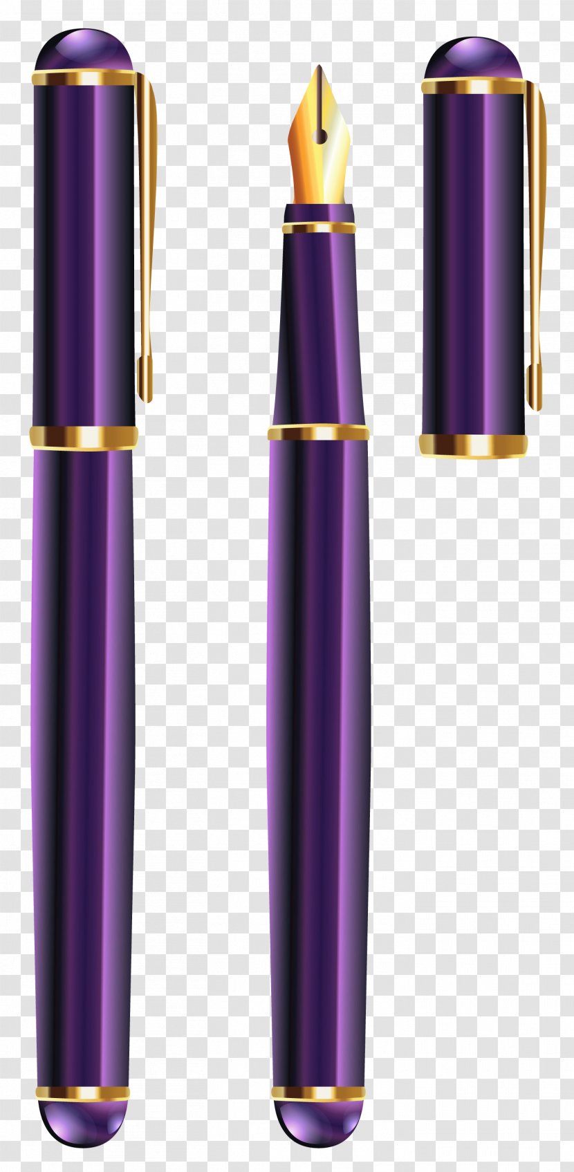 Paper Ballpoint Pen Purple - Mate - Clipart Image Transparent PNG