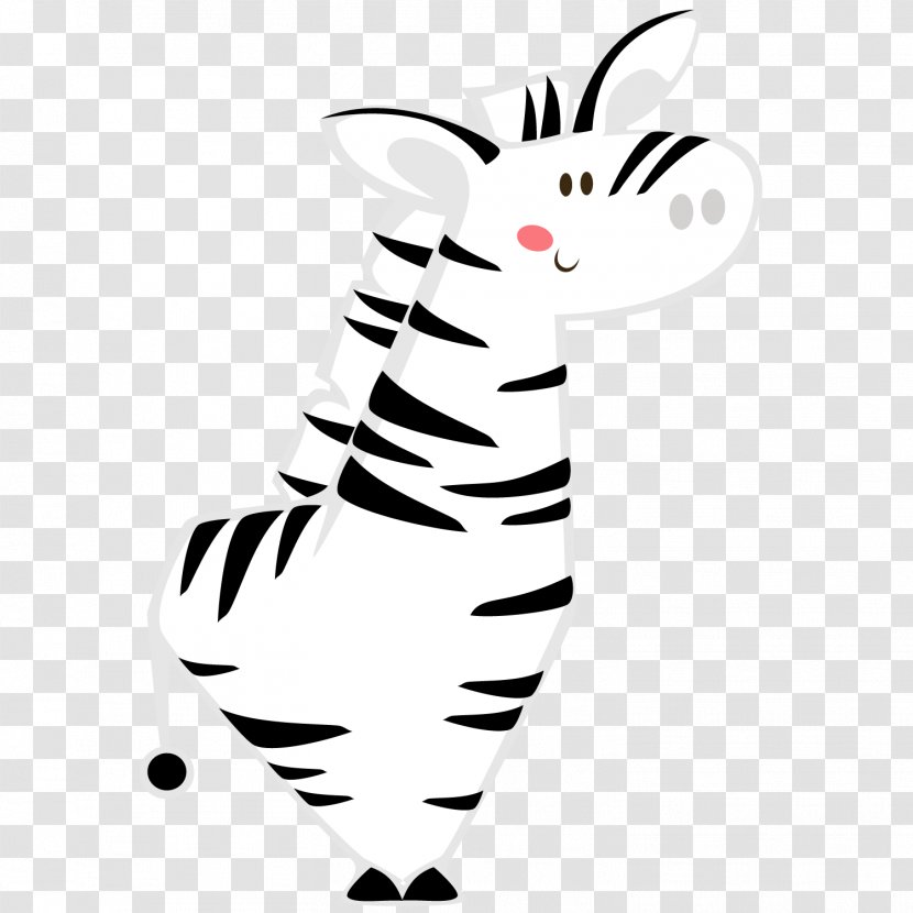 Cartoon Cat - Animal - Blackandwhite Figure Transparent PNG