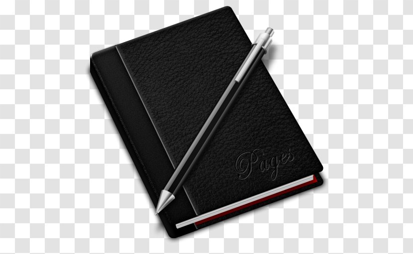 Brand Notebook Wallet - Pages - Black Transparent PNG
