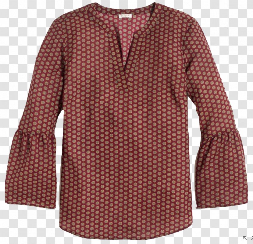 Blouse Polka Dot Sleeve Button Dress Transparent PNG
