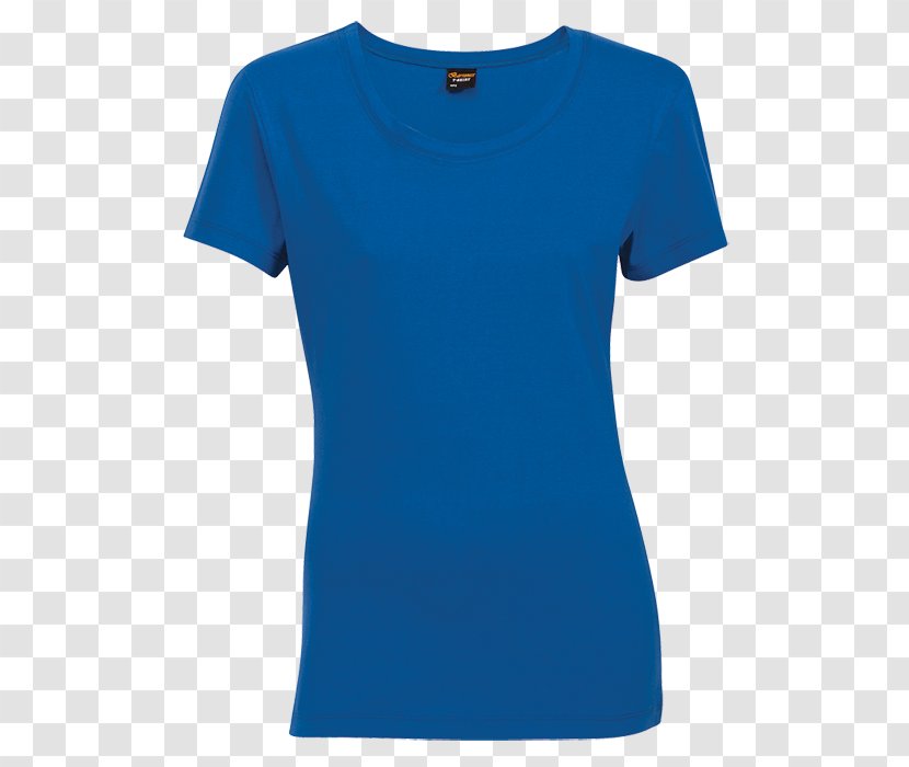 T-shirt Neckline Sleeve Scoop Neck Jersey - Blue Transparent PNG